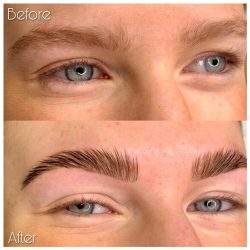 eyebrow brow lamination before after manchester nataya beauty city centre